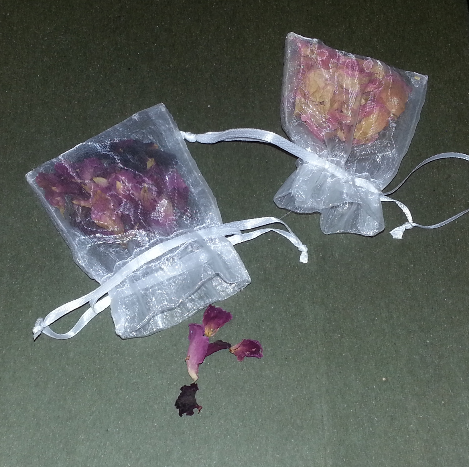 dried rose petals